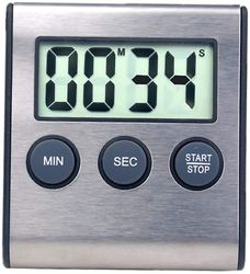 Linkrunning Mini Digital Timer, 24 timers format, Nedtællingstimer & Stopur, Til køkken, Sport, Undersøgelse, Møde, Parkering, Medicinsk behandling...