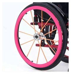 Pyörätuolin työntövanteen suojukset 24 tuuman silikoniset kädensijatyynyt urheilupyörätuoleille, takapyörän yhteensopivuus