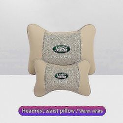 Hienot auton niskatyynyt Pu-nahka muistivaahto niskatuki lannerangan tyyny Land Rover Range Rover Freelander Evoque Velar Defender Beige