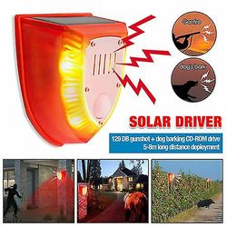 Hjem Solenergi Alarm Led Light Strobe Lamp Trådløs bevegelsessensor Detektor