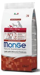 Mini aikuinen lammas, riisi &peruna monoproteiini - Monge Natural Superpremium Dry Dog 7,5 kg