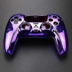 kromi kiiltävä korvaava etukotelon kuoren kosketuslevy &; koristeellinen verhoilukuori ja pohjakuori Ps5 Playstation 5 -ohjaimelle Chrome violetti