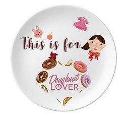 Doughnut Circle Vestlige Dessert Food Datter Dessert Plate Dekorative Porcelæn 8 tommer Dinner Home