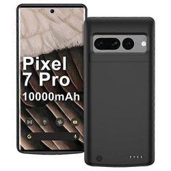 TY-104 yhteensopiva Google Pixel 7 Pro 5G 10000mAh puhelimen akkukotelon kanssa Pehmeä reunalatauskansi piilotetulla jalustalla Monivärinen