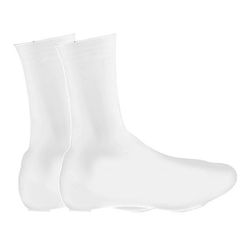 Vedenpitävät lämpimät silikoniset pyöräilykengänsuojat, polkupyörän päällyskengän suoja Valkoinen L