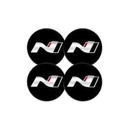 Unbrand 4kpl 56,5mm yhteensopiva Hyundai N N LINE Sonata Elantra Kona Tucson I30 I20 -auton logon pyörän keskikorkin vannemerkin alumiinisen tunnuk...