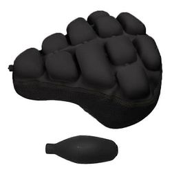 BC-203 1.0 polkupyörän puhallettava turvatyynyinen istuinsuoja, kokoontaitettava pehmeä pyörän istuinsuoja pumpulla, koko: M Musta