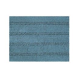 Eveltek Stripe Chenille Microfiber Bademåtte Tæppe, Blødt absorberende Skridsikkert Blå 50CM*153CM