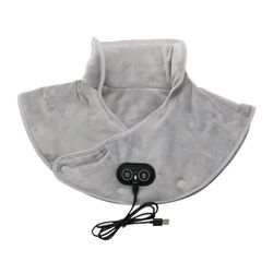 Hierontalämpötyyny USB:llä, korallifleeceä oleva kaulanlämmitin selälle ja hartioille, 3 lämpö- ja tärinätilaa