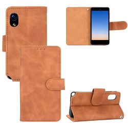 Etui til Rakuten Mini Cover Premium læder med kortholder Flip Folio magnetisk etui etui - sort Brown