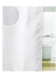 Blue Canyon Diamante Spiral hvid Polyester badeforhæng 180 x 180cm