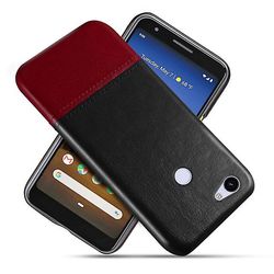 AIR Tofarvet etui med kortplads til Google Pixel 2 XL – sort, rød