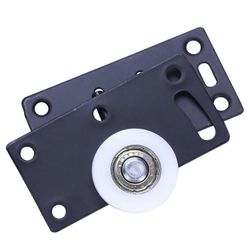 4Asettaa liukuoven pyörät, rullat, hihnapyörät, kaapin pidikkeet kaappikaappiin, kaappikaappiin sujuvasti &; mykistää nyl musta valkoinen