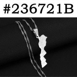 Anniyo Maroc Kartta ja kaupungit Nimi Riipus Kaulakoru Kullanväriset korut naisille Miehet Marokko Kartta 236721 Hopeanvärinen 45cm Thin Chain