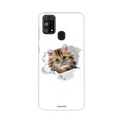 Crazy Kase Sag til Samsung Galaxy M31 Soft Cat Cute