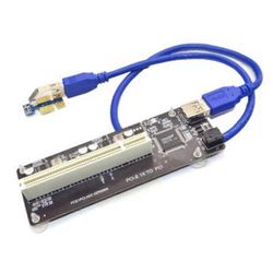 PCIE PCI-E PCI X1 - PCI Riser -kortin väyläkortti Tehokas sovitinmuunnin USB 3.0 -kaapeli DE: lle