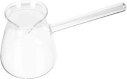 Arabialainen kahvipannulasi turkkilainen kahvipannu kahvalla, maidon ja voin lämpimämpi, liesitason teenkeitin kahvinkeitin, lämpö- kuuma suklaa su...