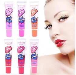 2-6 stk kvinder Ny langvarig fugtgivende læbestift flerfarvet læbestift makeup langvarig vandtæt lipgloss 6 farver 4 pcs
