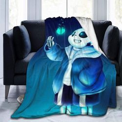 Micro Fleece Blanket Nydelig enkelhet Undertale Sans Blanket Flanell Sommer klimaanlegg Super Soft 3D Printed Throw Blanket Home Bed Sofa. 50x40in ...