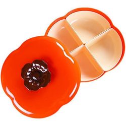 Persimmon snack skuff, tørket frukt skuff candy fat med lokk bærbar candy plate Oransje