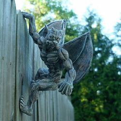 Gargoyle Ornament Home Seinä Taide Riippuva hartsi Gargoyle Koristeet Ulkopuutarhan koristelu Sisustus