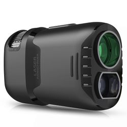 800M / 1000M / 1200M golfetäisyysmittari 6X suurennus USB-latausetäisyysmittari kaltevuusetäisyyden nopeusmittarilla ulkona golfiin, metsästykseen,...