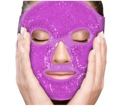 Yunshu Gel Perler Facial Mask Spa Terapi Pressure Face Puffiness Hovedpine lilla