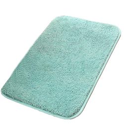 Eveltek Badeværelse tæpper Blød absorberende skridsikker fluffy tyk bademåtte til badekar Grøn 50CM*80CM