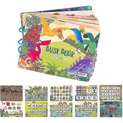 Travl bog til børn 2 3 4 år Førskolebørn Læringslegetøj Dinosaur