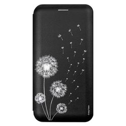 Crazy Kase Sag for iPhone 12 Pro Max (6,7) Sort Motiv Pissenlit Blomster