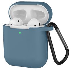 Linkrunning Airpods 2 Beskyttelsesetui Airpods Cover Blød silikone opladningsetui Beskyttende silikone hylster Beskyttende etui Øretelefon etui Air...