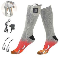 Lämmitettävät sukat Ladattava sähköakku Unisex Lämpöjalkalämmitin harmaa