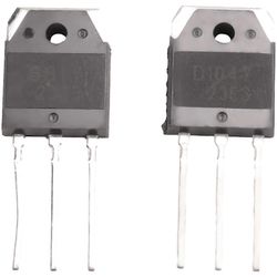 2 transistores de silicona - D1047 + B817, 200V, 12A Musta
