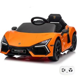 Lamborghini Revuelto - Sähköinen lastenauto 12V - 1-5 vuotta Oranssi 54 x 46 x 99 cm