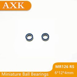 2018 Salg Ægte Mr126rs bærende Abec-3 (10stk) 6x12x4 Mm Miniature Mr126 - 2rs Ru Kuglelejer Blå forseglet til aksial Scx10 Ii
