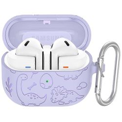 Samsung Galaxy Buds3 Pro / Buds3 Bluetooth-kuulokkeille Cartoon Dinosaur Liquid -kotelo, jossa roikkuu Monivärinen Style E