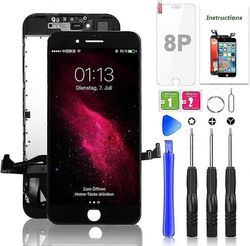 Näytön vaihto Iphone 8 Plus Musta Lcd-kosketusnäyttö Digitointi Korvaava kehysnäyttö Kokoonpanosarja korjaustyökalusarjalla