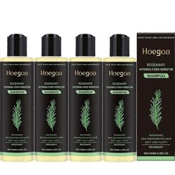 Rosmariinihydrolysoitu keratiini-shampoo Kosteuttava Kuiville Vaurioituneille Korjaava Pörröisille Puhdistava Vahvistava Päänahka Tyveen 4pcs