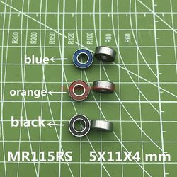 Salg Mr115rs bærende Abec-3 (10stk) 5x11x4 mm miniature Mr115-2rs kuglelejer (blå orange sort) forseglet Mr115 2rs