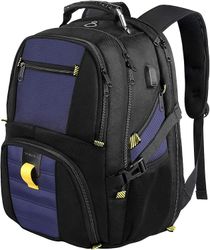 Heytea Matkareppu Miesten ja Naisten ylisuuri 50l kannettavan tietokoneen reppu Vedenpitävä college-reppu Lentoyhtiön hyväksymä yritystyölaukku USB...