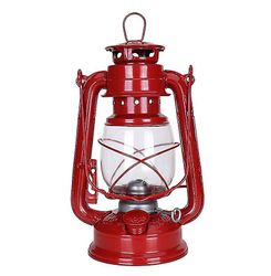 Wfuo Petroleumslampe 25cm Camping Light Home Dekorativ hængende lampe til campingrejser Rød