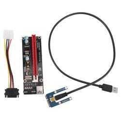 Mini PCIe to PCI Express 16X nousuputki kannettavalle tietokoneelle Ulkoinen kuvakortti BTC Antminer Miner MPCIe PCI-E-korttipaikkaan Musta punainen