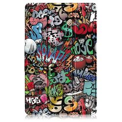 Nahkainen älykäs tablettikotelo Lenovo Tab M10 10.1 3. sukupolvelle Graffiti