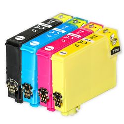 Go Inks 1 Sett med 4 blekkpatroner for å erstatte Epson T1816 (18XL-serien) Kompatibel/ikke-OEM fra Go-blekk (4 blekk) Svart/cyan/magenta