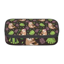 Söpö laiskiainen penaali suurikapasiteettinen lyijykynäpussi meikkipussi toimistotarvikkeet paperitavarat kynälaatikko vetoketjulla