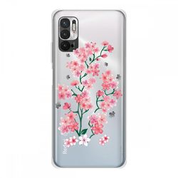 Crazy Kase Sag for Xiaomi Redmi Note 10 5g høj kvalitet blød silikone, Sakura Blomster