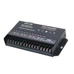 DIY autonominen ohjelmointiohjain 12Way ohjelmoitava USB DIY LED RGB -ohjain 3528 5050 S: lle Musta