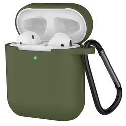 Linkrunning Airpods 2 Beskyttelsesetui Airpods Cover Blød silikone opladningsetui Beskyttende silikone hylster Beskyttende etui Øretelefon etui Air...
