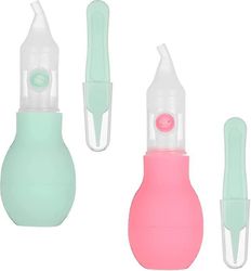 2 pakker baby nasal aspirator med nasal pinsett, nasal aspirator nyfødt, baby nese suger baby nese renere baby nasal renere slim remova