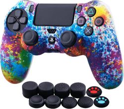 Augro Sony PS4/Slim/Pro Dualshock 4 -ohjain Vedensiirron naamiointi silikonikotelo peukalokahvalla